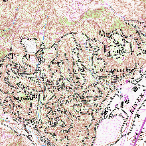Topographic Map of Ventura Division, CA