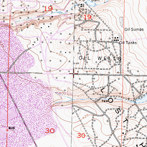 Topographic Map of Wasco Division, CA
