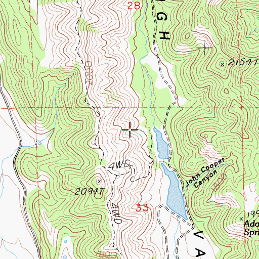 Topographic Map of West Colusa Division, CA
