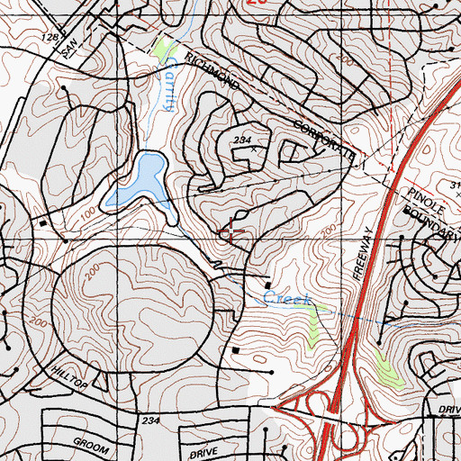 Topographic Map of West Contra Costa Division, CA