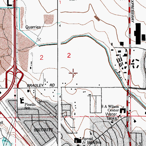 Topographic Map of Little Johnson Reservoir, CO