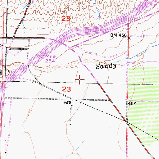 Topographic Map of West Kern Division, CA