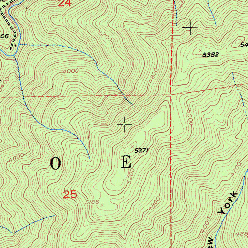 Topographic Map of West Sierra Division, CA