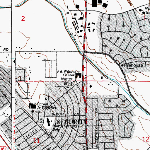 Topographic Map of Wilson Junior High School, CO