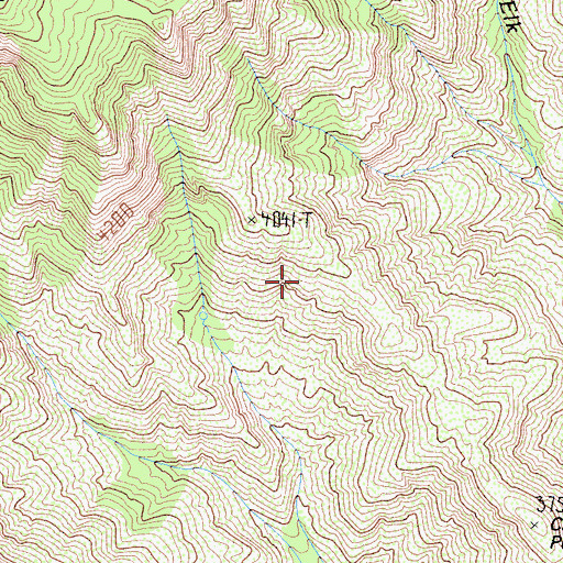 Topographic Map of Woodlake-Three Rivers Division, CA