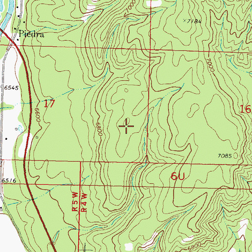 Topographic Map of Arboles Division, CO