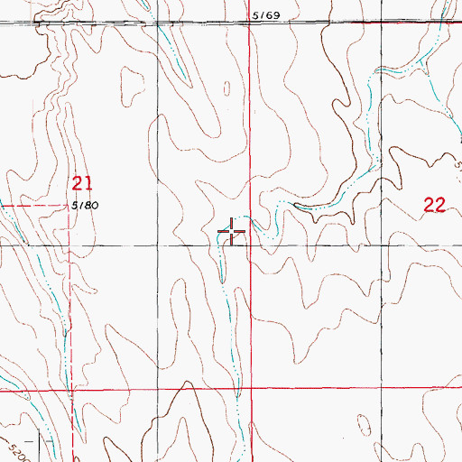 Topographic Map of Arriba Division, CO