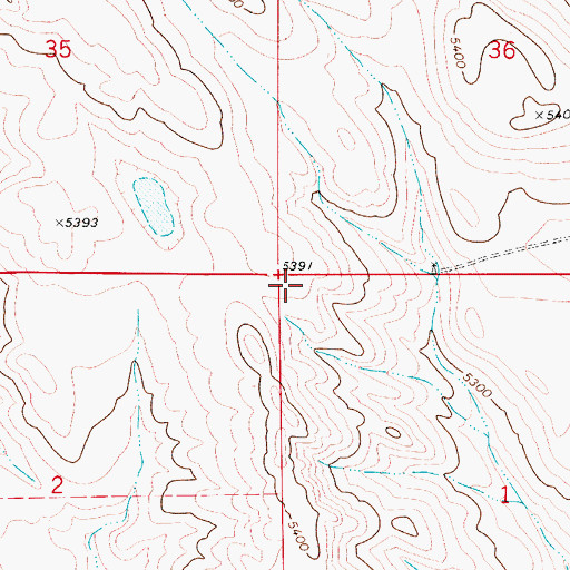 Topographic Map of Ault Division, CO