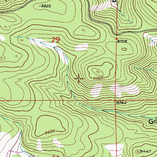 Topographic Map of Bald Mountain Division, CO