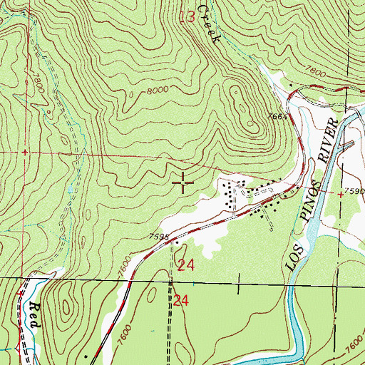 Topographic Map of Bayfield Division, CO
