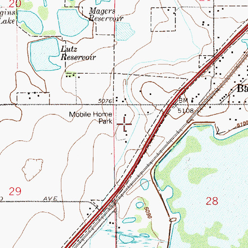 Topographic Map of Brighton Division, CO