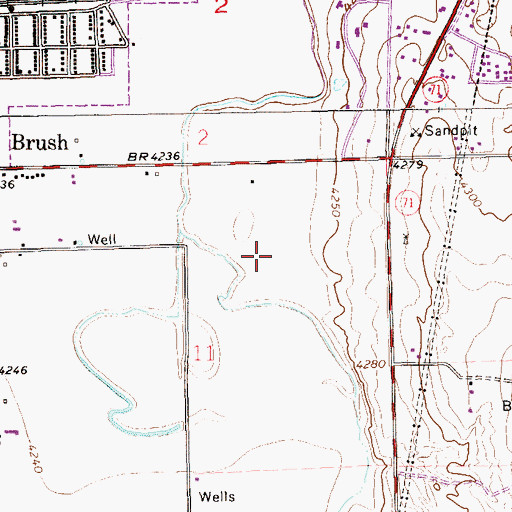 Topographic Map of Brush Division, CO