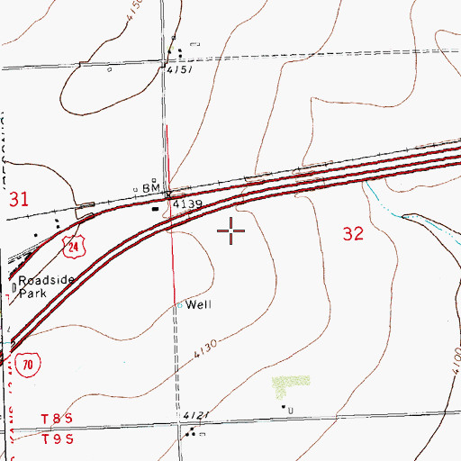 Topographic Map of Burlington Division, CO