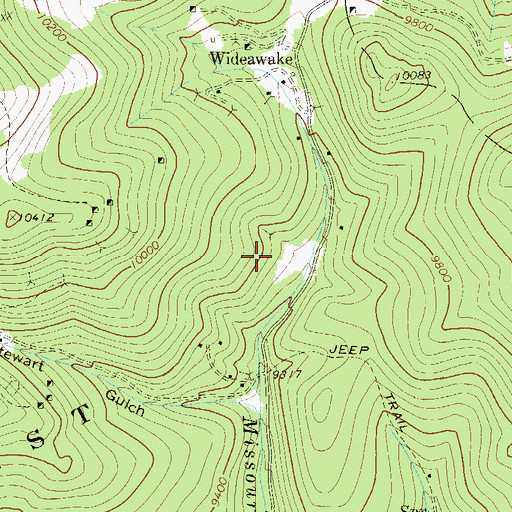 Topographic Map of Central City Division, CO