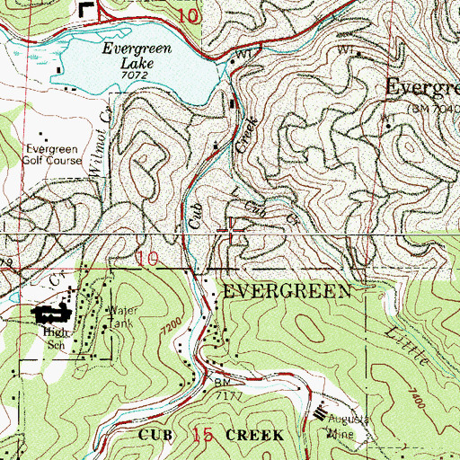 Topographic Map of Central Jefferson Division, CO