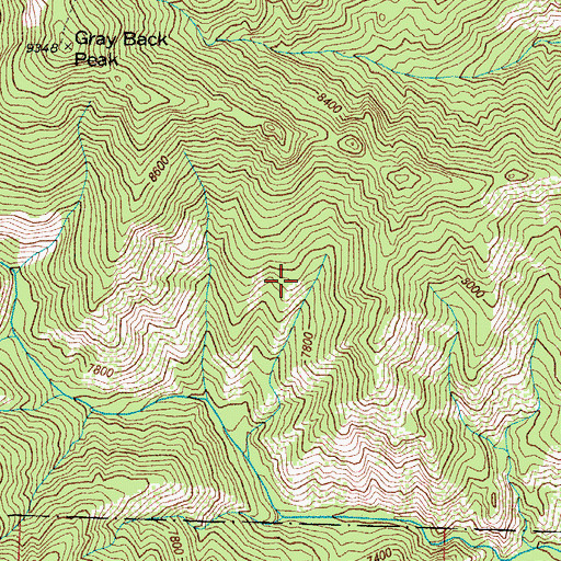 Topographic Map of Cheyenne Mountain Division, CO