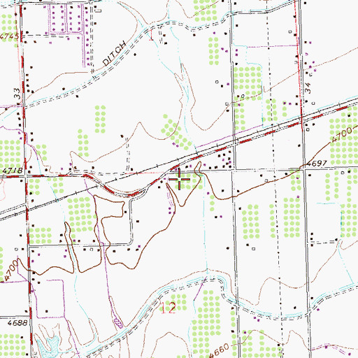Topographic Map of Clifton Division, CO