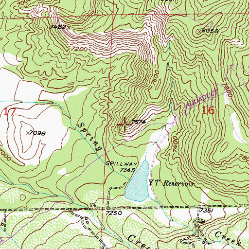 Topographic Map of Collbran Division, CO