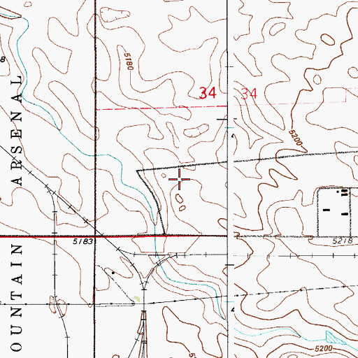 Topographic Map of Commerce City Division, CO