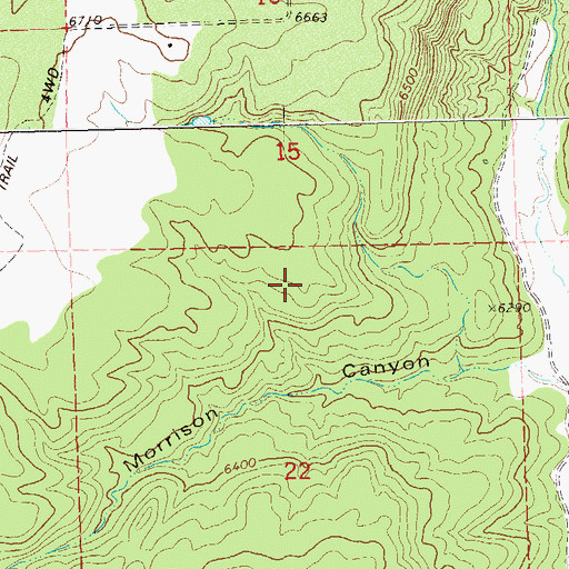 Topographic Map of Cortez Division, CO
