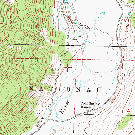 Topographic Map of Crested Butte Division, CO