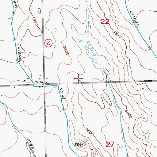Topographic Map of Crook Division, CO