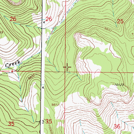 Topographic Map of Del Norte Division, CO