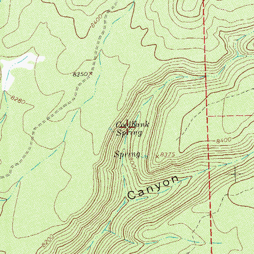 Topographic Map of Dolores Division, CO