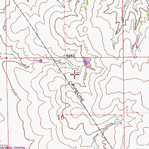 Topographic Map of Elizabeth Division, CO