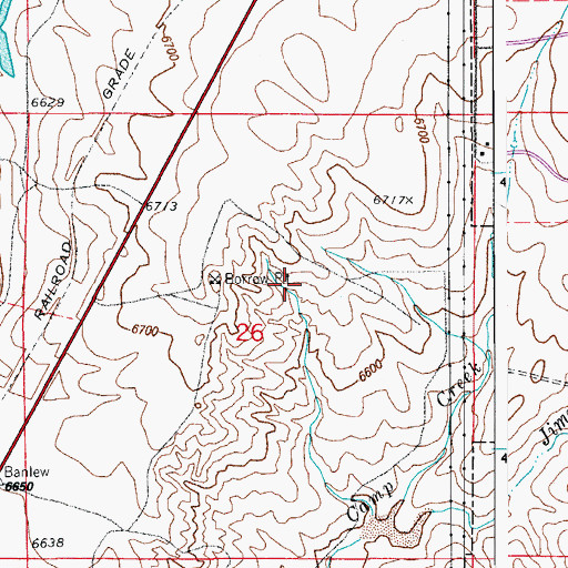 Topographic Map of Elsmere Division, CO