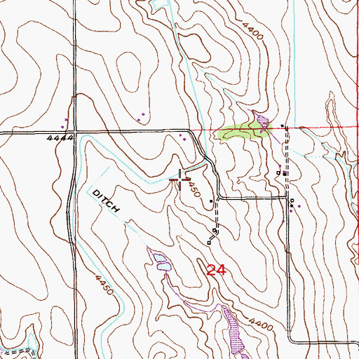 Topographic Map of Fort Morgan Division, CO