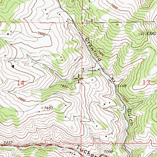 Topographic Map of Golden Division, CO