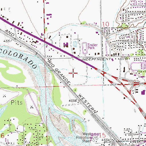 Topographic Map of Grand Junction Division, CO