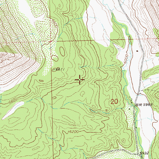 Topographic Map of West Garfield Division, CO