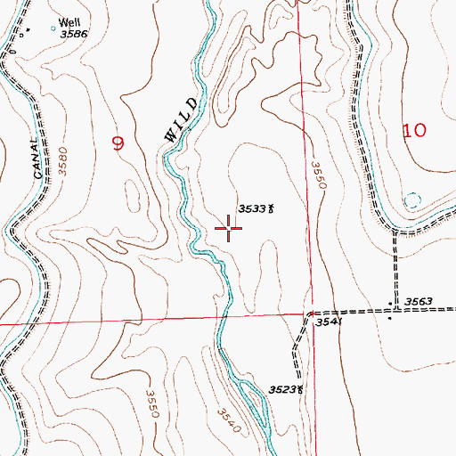Topographic Map of Holly Division, CO