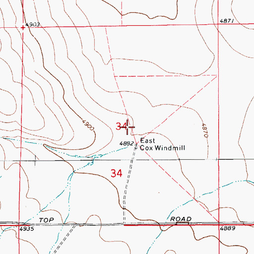 Topographic Map of Huerfano Valley Division, CO