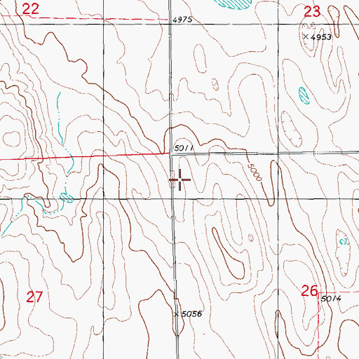 Topographic Map of Hugo Division, CO