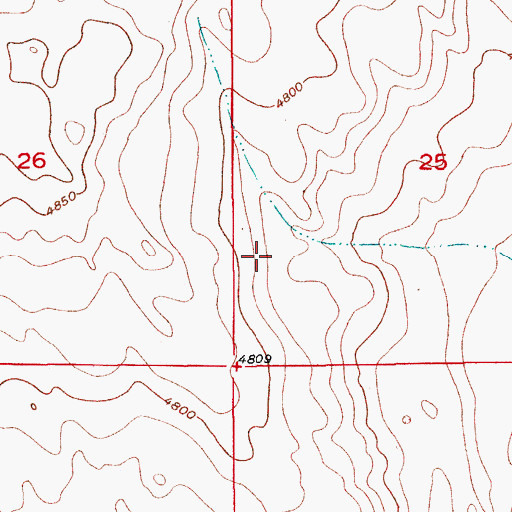 Topographic Map of Kersey-Gill Division, CO