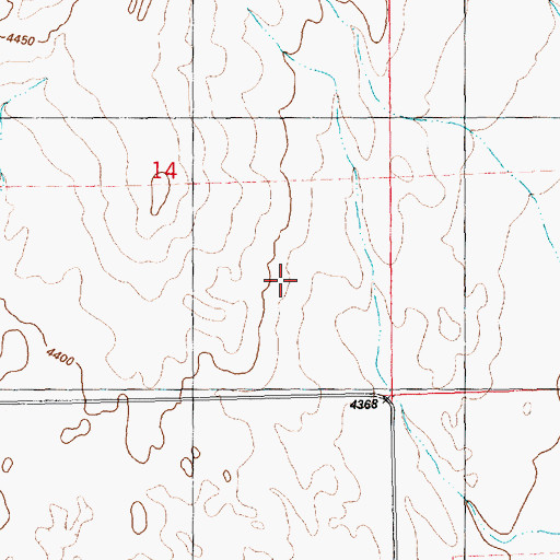 Topographic Map of Kit Carson Division, CO