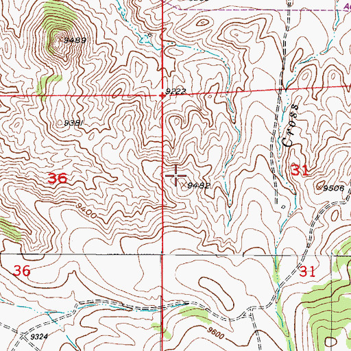 Topographic Map of Lake George Division, CO