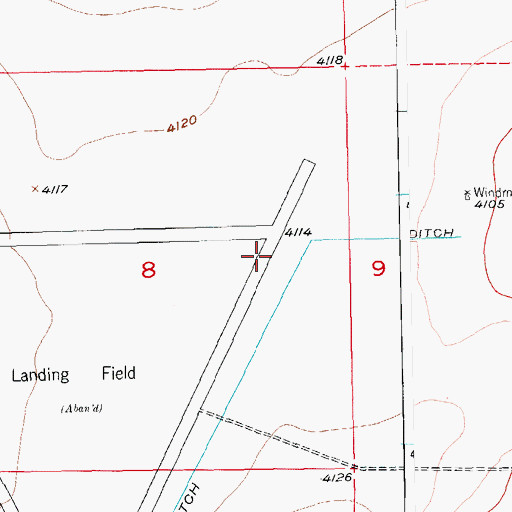 Topographic Map of Las Animas Division, CO
