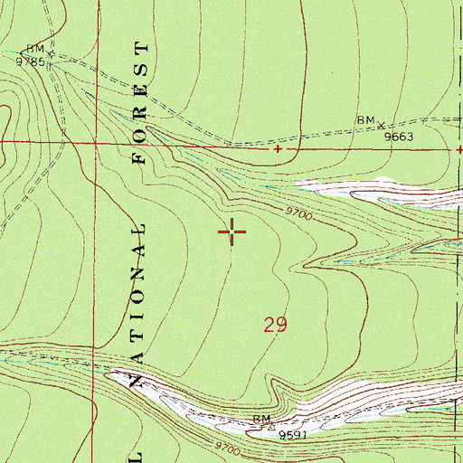 Topographic Map of Leadville Division, CO