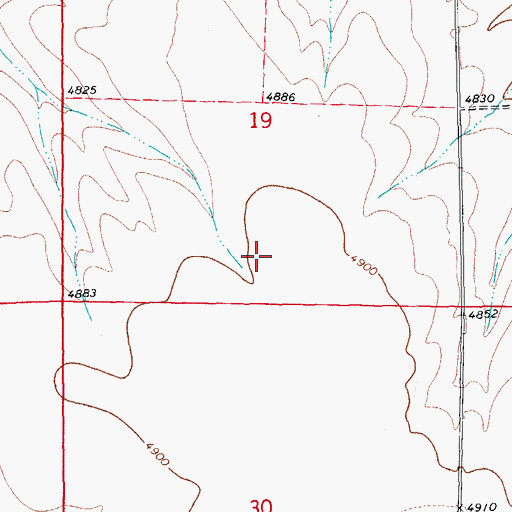 Topographic Map of Woodlin Division, CO