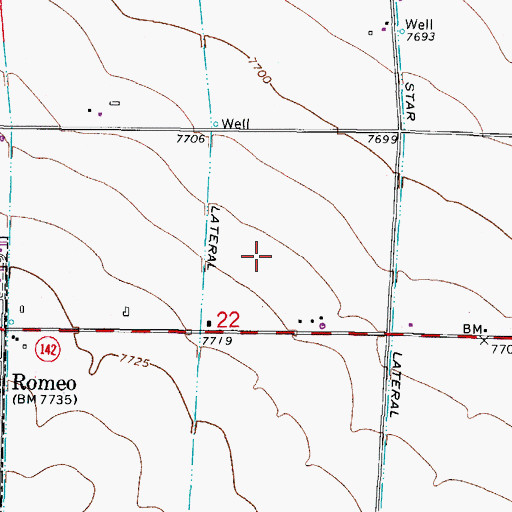 Topographic Map of Manassa Division, CO