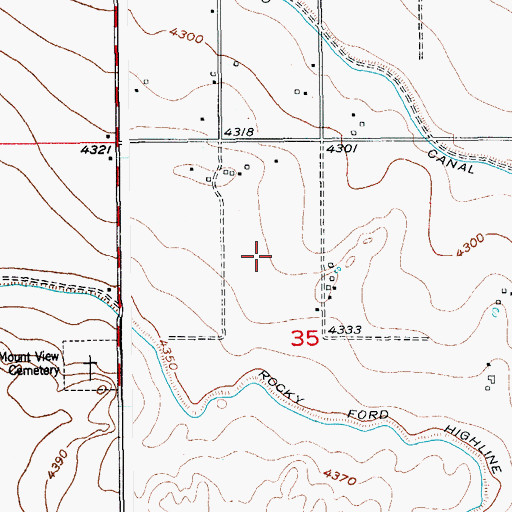 Topographic Map of Manzanola Division, CO