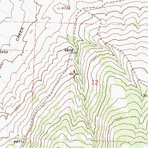 Topographic Map of Meeker Division, CO