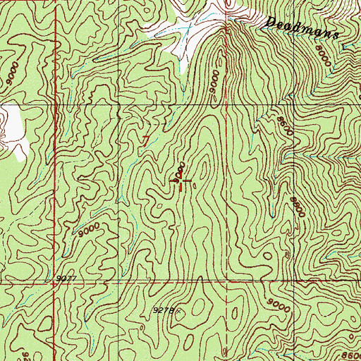Topographic Map of Monument Division, CO