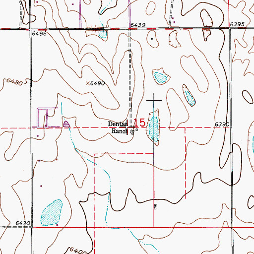 Topographic Map of Dentan Ranch, CO