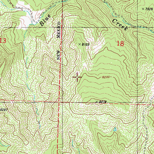Topographic Map of Pagosa Springs Division, CO