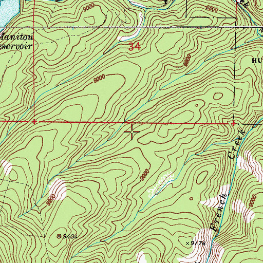 Topographic Map of Pikes Peak Division, CO